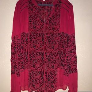 Lucky Brand Women's Modern Geo Tunic Top